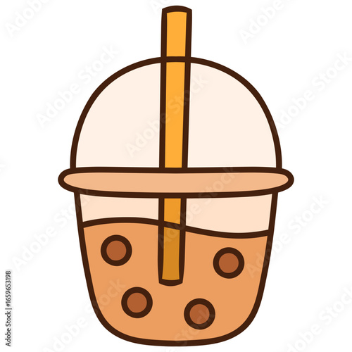 boba drink with milk tea