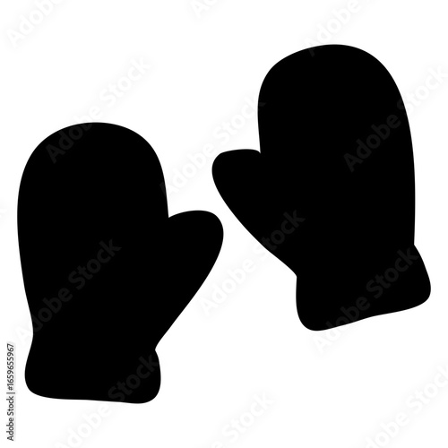 Icono con silueta de par de manoplas	