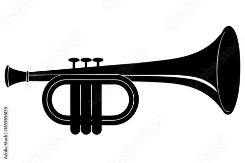 Flugelhorn vector  silhouette