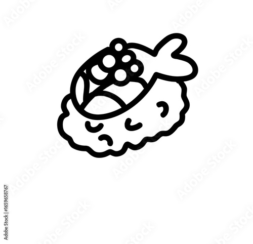 Kawaii Salmon Roe Sushi