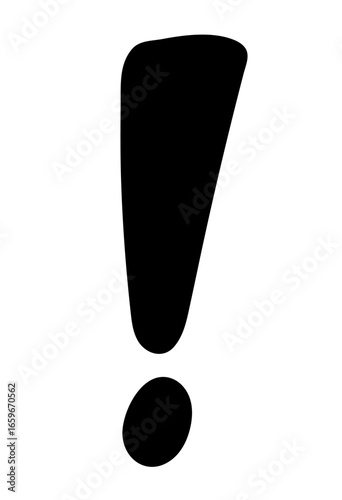 手書きのビックリマーク　白黒