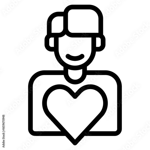 Illustration Heart on Chest