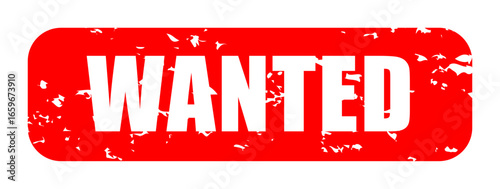 WANTED アイコン イラスト シンプル ベクター素材 レッド
