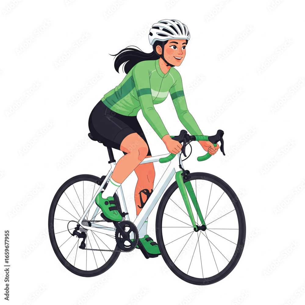 Naklejka premium cyclist riding a bike
