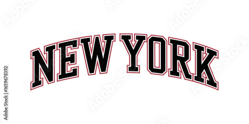 New York City Arched Text Vector Design
