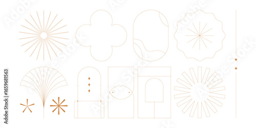 Abstract Shapes and Lines in an Original Elegant Design