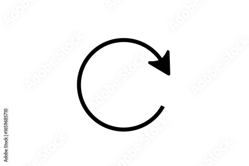 black refresh icon transparent background