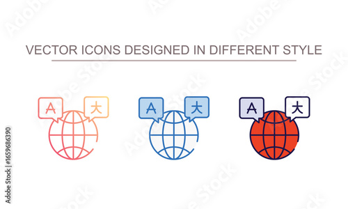 Language icon design with white background stock illustration