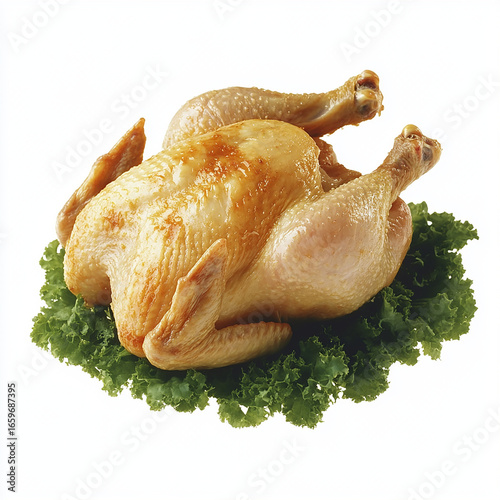 roasted chicken on a white plate
