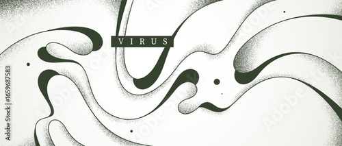 Abstract vector background, curvy lines in dynamic motion wallpaper, lifeform mutation concept, virus and biology, minimal vector art.