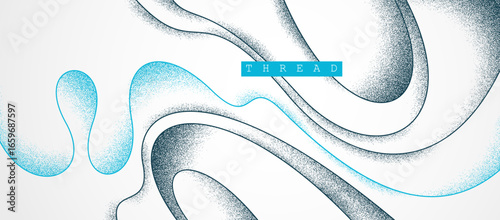 Antistress concept vector abstract background, thin curvy lines and textures minimal abstraction, flowing linear minimalist art, flowing wavy fluid backdrop.