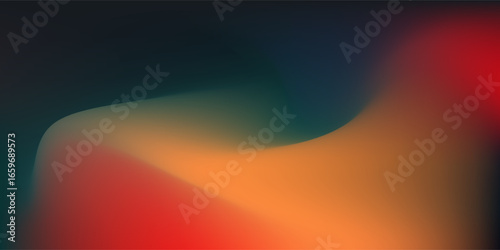 modern gradient green and colorful abstract. Dark Abstract Gradient Blur with Red and Orange Light