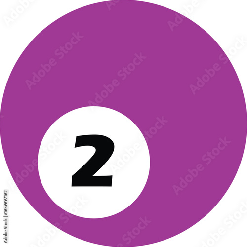 Billiard ball no 2 v2 vector
