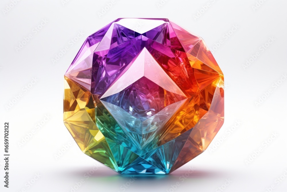 Fototapeta premium Bitcoin and rainbow ore gemstone crystal amethyst.