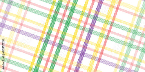Rainbow Tartan Glen Plaid textured seamless pattern suitable for fashion textiles and graphics