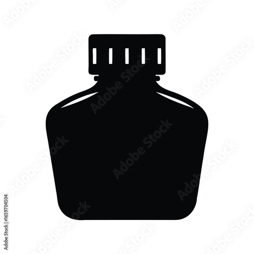 Silhouette of a plastic bottle representing a generic product container image