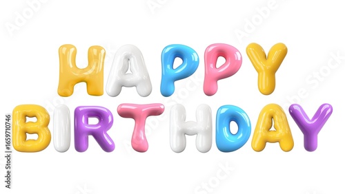 Happy Birthday 3D Colorful Balloon Text

Colorful 3D balloon letters spelling Happy Birthday, fun and festive design.