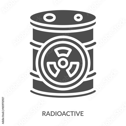 Radioactive Icon Line Style. Design Vector Illustration
