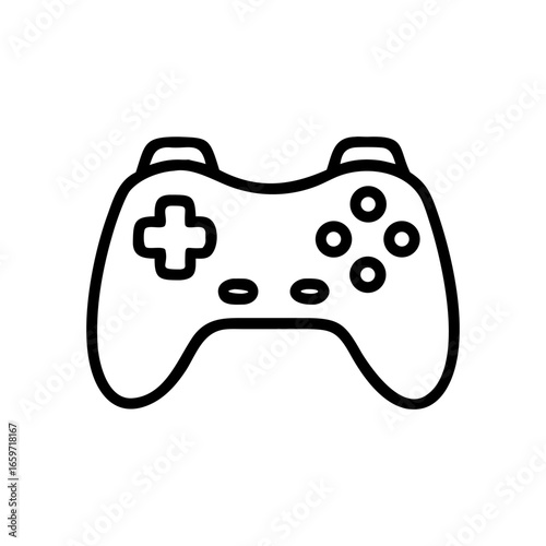 A game controller icon bold outline vector illustration design