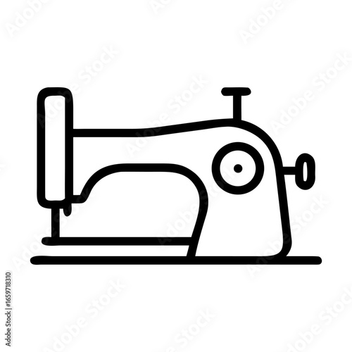 A sewing machine icon bold outline vector illustration design