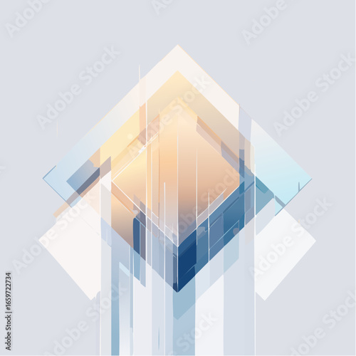 surreal abstract geometric background using layered translucent shapes