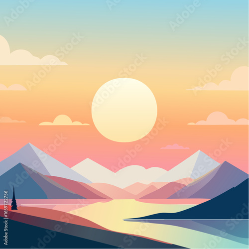 surreal abstract geometric background using layered translucent shapes