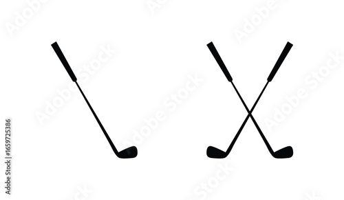 golf club flat icon. golf stick for sports apps, websites and design element. vector illustration.