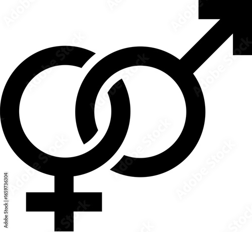 Man woman symbol icon vector graphic gender representation representation of people silhouette
