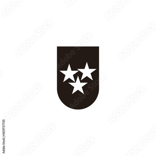Emblem, stars geometric symbol simple logo vector