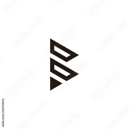 Letter B technology, modern geometric symbol simple logo vector