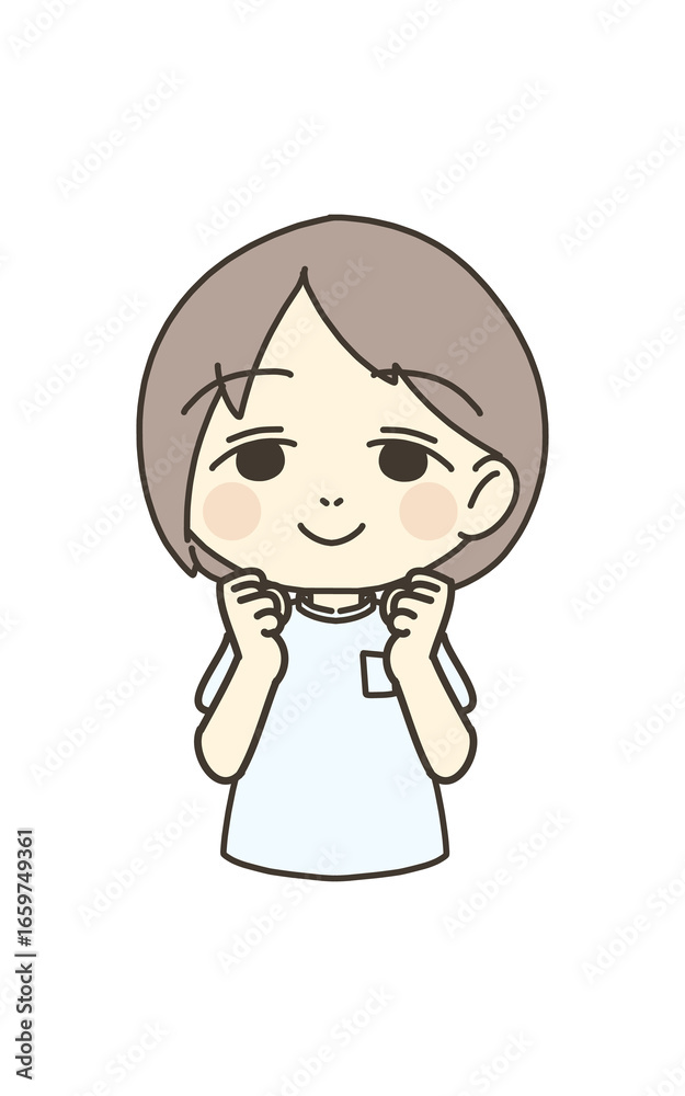 医療従事者の人物 イラスト素材 看護師 励まし 医療従事者の人物 イラスト素材 看護師 励まし