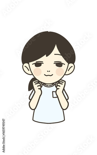 医療従事者の人物　イラスト素材　看護師　励まし