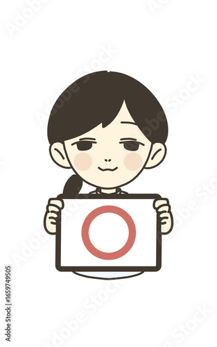 医療従事者の人物　イラスト素材　看護師　マルマーク