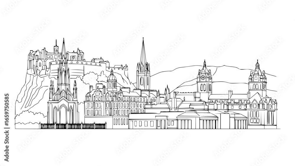 Naklejka premium Edinburgh, Scotland