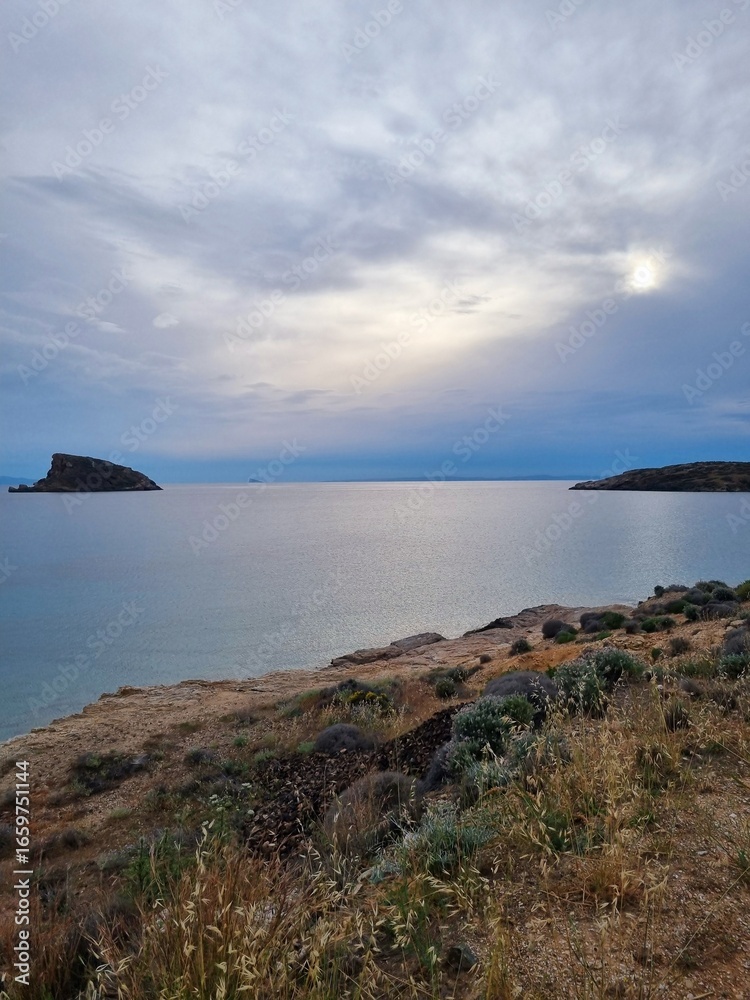 Fototapeta premium sunset over the aegean sea