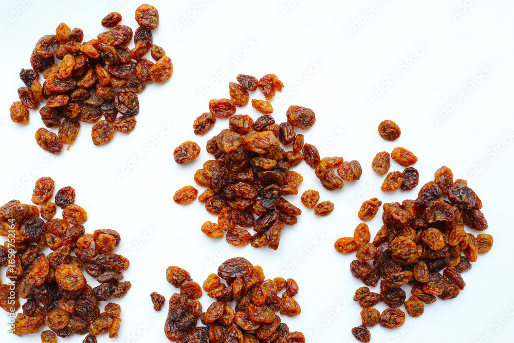 Obraz premium Dried golden raisins, Australian-dried fruits sultanas, sweet and chewy.