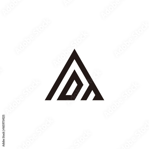 Free Download Letter DM triangle geometric symbol simple logo vector - GFXLoad