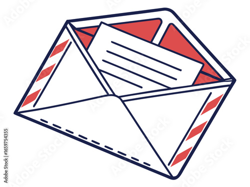 Cute, stylized illustration of a mail box. A simple, hand-drawn vector graphic of a mail box, perfect for branding, logos, or social media posts.