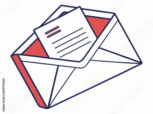 Cute, stylized illustration of a mail box. A simple, hand-drawn vector graphic of a mail box, perfect for branding, logos, or social media posts.