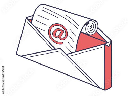 Cute, stylized illustration of a mail box. A simple, hand-drawn vector graphic of a mail box, perfect for branding, logos, or social media posts.