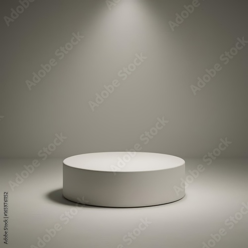 empty podium on black background