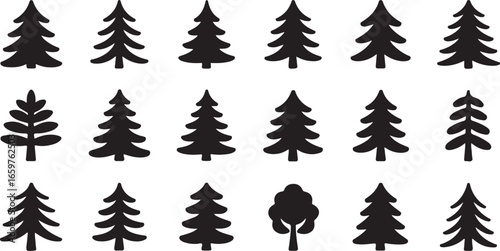 christmas tree silhouettes