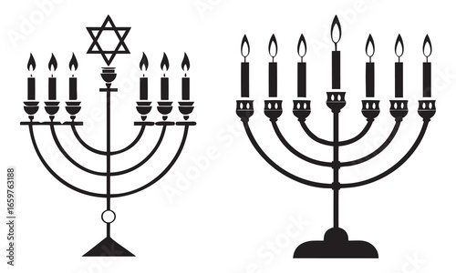 Spiritual Celebration Icon Set Church, Synagogue, Menorah, Star of David, Chalice, Dove & Chai Symbols