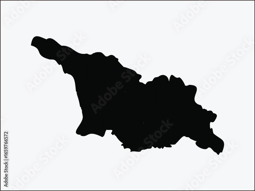 Georgia map . Georgia black map on white Background 
