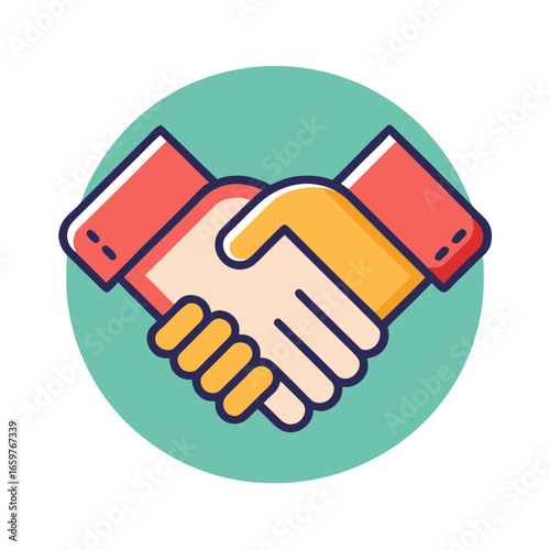 Handshake icon symbolizing agreement, partnership, and business deal