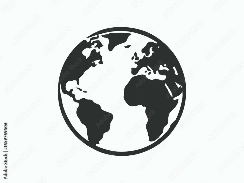 Fototapeta premium Earth Isolated World Planet Icon Vector Illustration Design