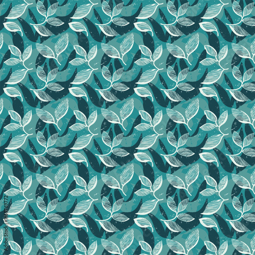 seamless background with leaves