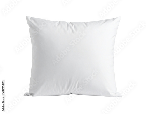 Rectangular Off-White Linen Throw Pillow, Front View Isolated on White