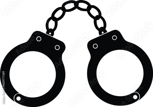  police handcuffs silhouette vector art