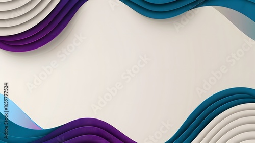 Abstract Colorful Waves Design with Smooth Curves and Modern Aesthetic for Background Use
